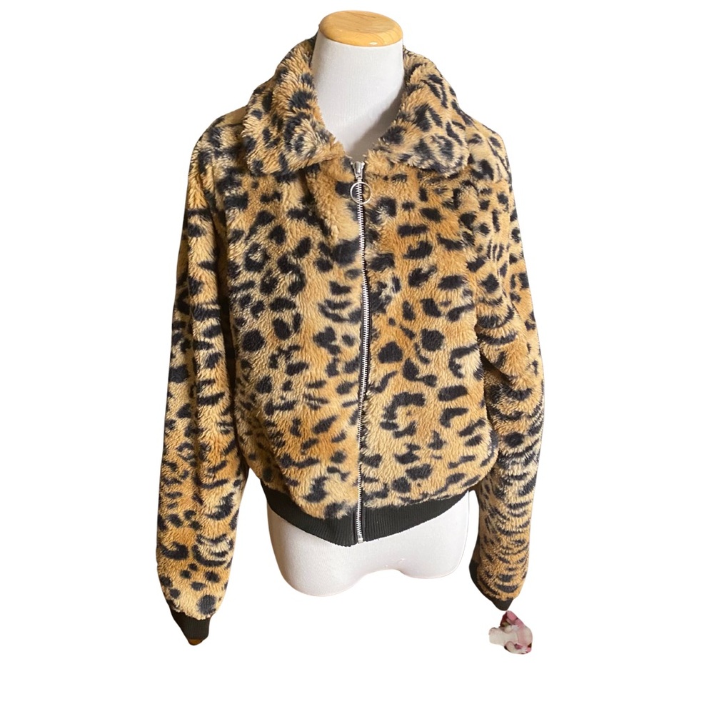 No Boundaries juniors faux fur jacket - size 11/13